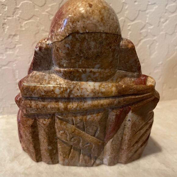 Happy Buddha onyx stone statue - Picture 6 of 10